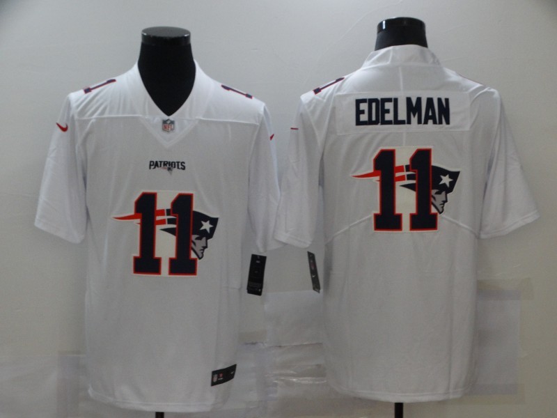 Men's New England Patriots Julian Edelman #11 White Jersey